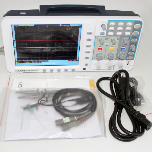 Est Owon 100Mhz Oscilloscope Sds7102V 1G/S Large 8" Lcd Lan+Vga+Bag