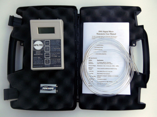 Infiltec Dm1 Digital Micro-Manometer Differential Pressure 0.1 Pascal 0.001 "Wc