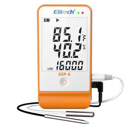 Elitech Gsp-6 Temperature Data Logger Humidity Recorder External Sensor Usb Port