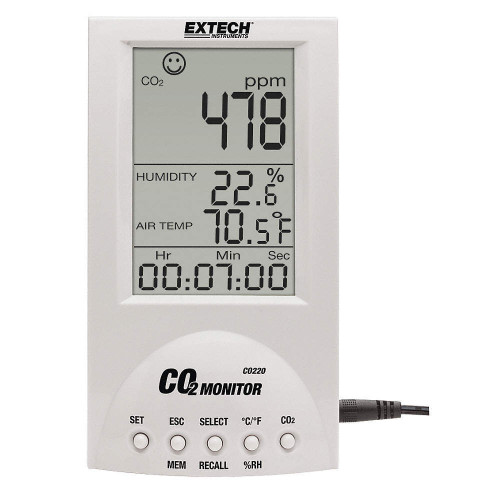 Extech Co220 Desktop Carbon Dioxide Monitor