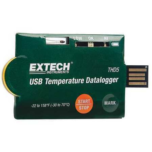 Extech Thd5 One Time Usage Data Logger,Usb,Ntc