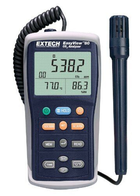 Extech Ea80 Easy View Indoor Air Quality Meter/Datalogger