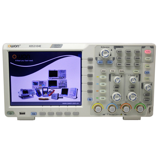 Owon Xds3104E Touch-Screen Oscilloscope 100Mhz 4 Ch Freei2C,Spi,Rs232,Can Decode