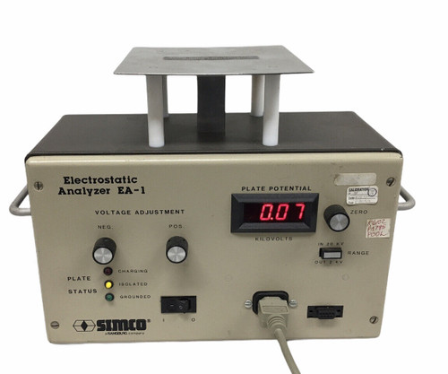 Simco Ea-1 Charged Plate Monitor Electrostatic Analyzer W/ Power Cable #10301