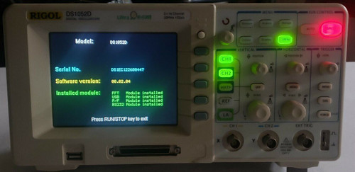 Rigol Ds1052D 50 Mhz Mixed Signal Oscilloscope, 16 Channels Logic Analyzer