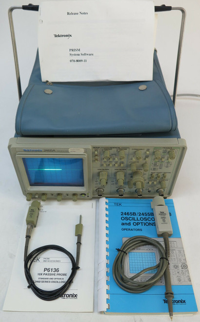 Tektronix 2465A 350Mhz 4 Channel, Portable, Analog Oscilloscope With Accessories