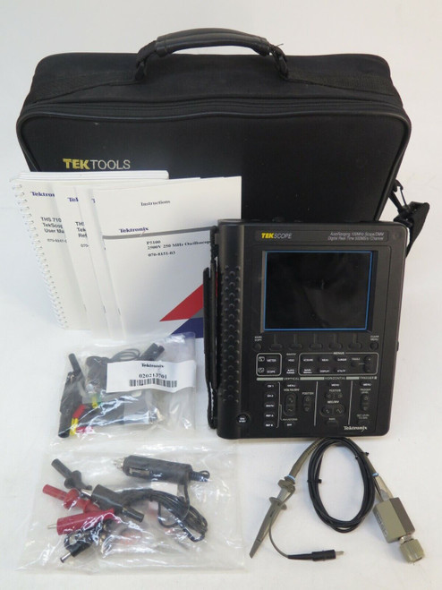 Tektronix Tekscope Ths720 Std Auto Ranging 100Mhz Scope Dmm Oscilloscope W/ Case