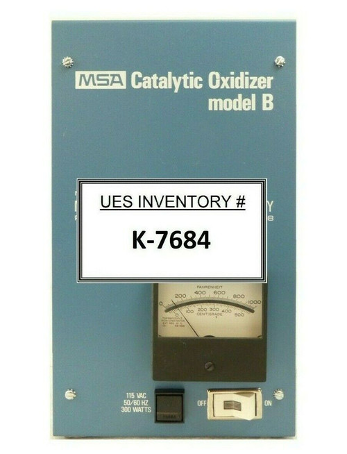 Msa Mine Safety Appliances Company Model B Catalytic Oxidizer