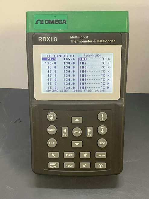 Omega Rdxl8 Multi-Imput Thermometer & Datalogger