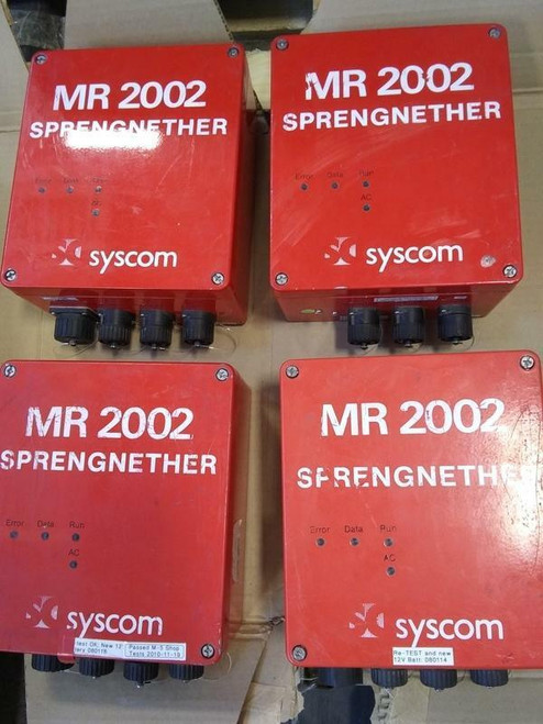 Mr2002 Syscom Motion Recorder With Cables, Sprengnether Lot Of 4 Units