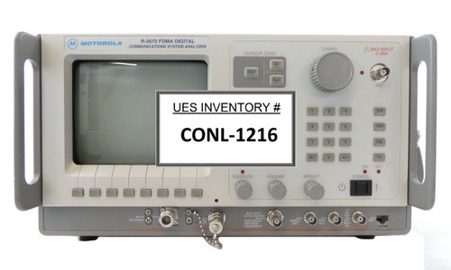 Motorola R2670 Digital Communications System Analyzer Reboots Un