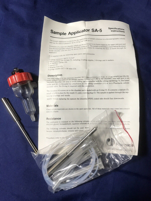 ge pharmacia sample applicator sa-5 complete w/pamphlet nos
