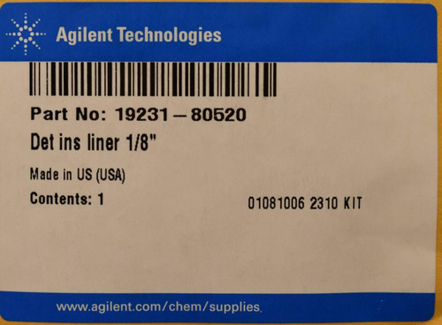 agilent hp fid/npd adapter for 1/8 inch packed columns 19231-80520