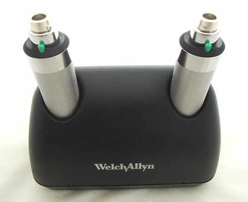 welch allyn 71630 desk charger with 2 nicad handles 71670