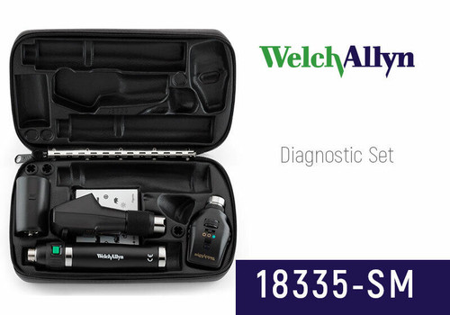 welch allyn 18335-sm halogen hpx ophthalmic set including coaxial ophthalmoscope