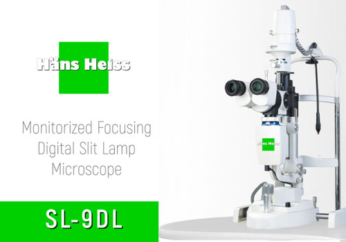 slit lamp hans heiss sl9dl led (x5) mag w/video systems