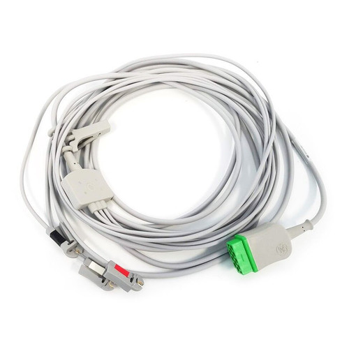 ge 3 lead multi-link ecg cable, grabber style - 2021141-001