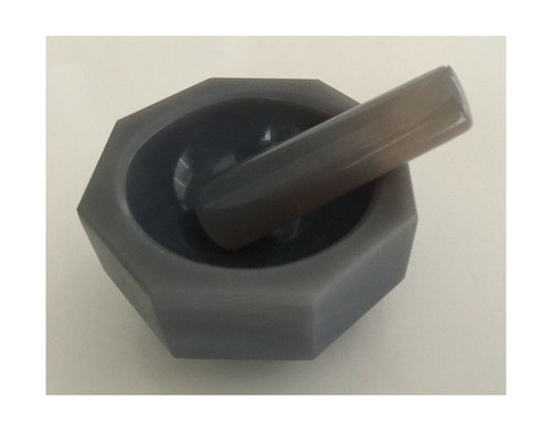 agate mortar and pestle standard form, 75x62x15mm labware