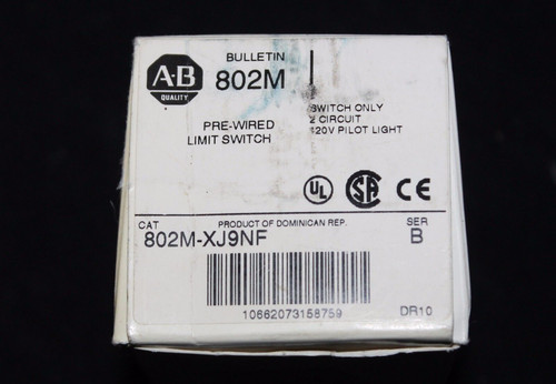 Allen Bradley 120V Pre Wired Limit Switch 802M Xj9Nf