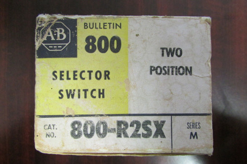 Allen Bradley 2 Position Pusbutton Selector Switch Station 800 R2Sx