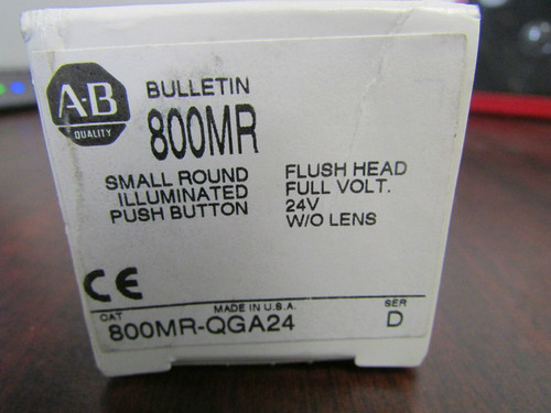 Allen Bradley 800Mr Qga24 Small Round Illuminated Push Button 24 V