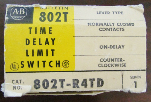 Allen Bradley Lever Type Time Delay Limit Switch 802T R4Td