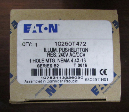 Eaton Cutler Hammer 10250T472 Illuminated Push Button 240V 10250T 472