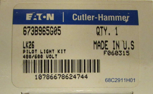 Eaton Cutler Hammer Lk26 Red B10 480 600 Volt Pilot Light Kit 673B965G05