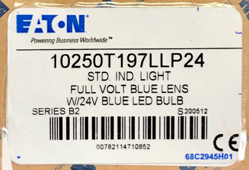 Cutler Hammer 10250T197Llp24 Blue Led Indicating Pilot Light 24V Bulb Lens