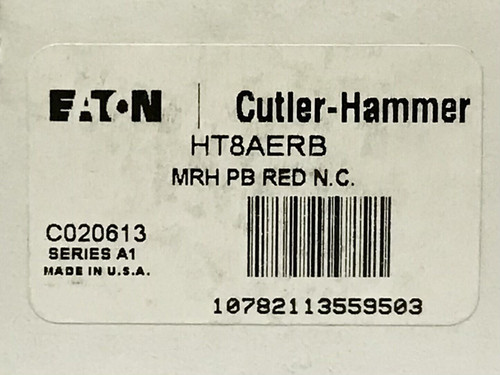 Cutler Hammer Ht8Aerb Red Momentary Pushbutton Mushroom Head