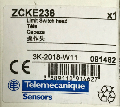 Schneider Electric Zcke236 Limit Switch Head 3K 2018 W11 Roller Pinger Action K1811