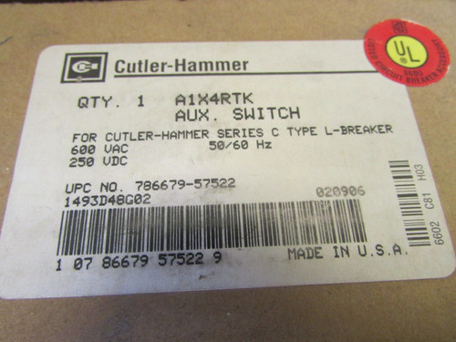 Cutler Hammer A1X4Rtk Auxiliary Switch