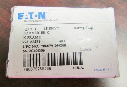 Cutler Hammer Rating Plug 4Kes225T