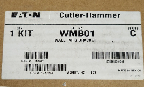 Cutler Hammer Wmb01 Electrical Enclosure Transformer Wall Mount Bracket Kit