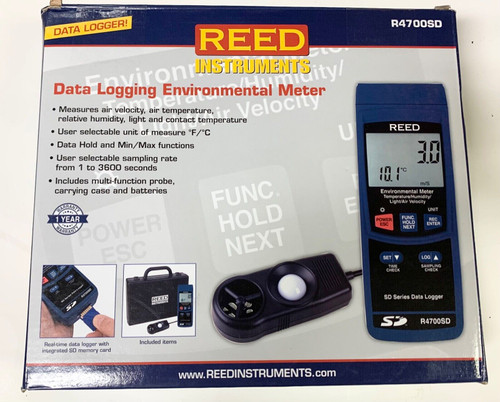 Reed Instrumentals R4700Sd Data Logging Environmental Meter Temperature