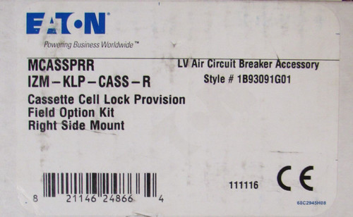 Cutler Hammer Mcassprr Izm Klp Cass R Magnum Ds Cassette Lock 1B93091G01