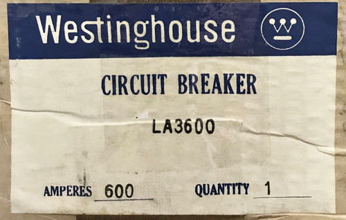 Westinghouse La3600 Type La 600 Amp Circuit Breaker Hla3600T