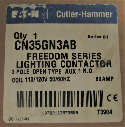 Cutler Hammer Cn35Gn3Ab 60Amp 3 Pole Freedom Series Lighting Contactor