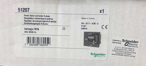 Schneider Eletrical 51207 Rn-2017-W38-2 Varlogic Rt6 Power Factor Controller