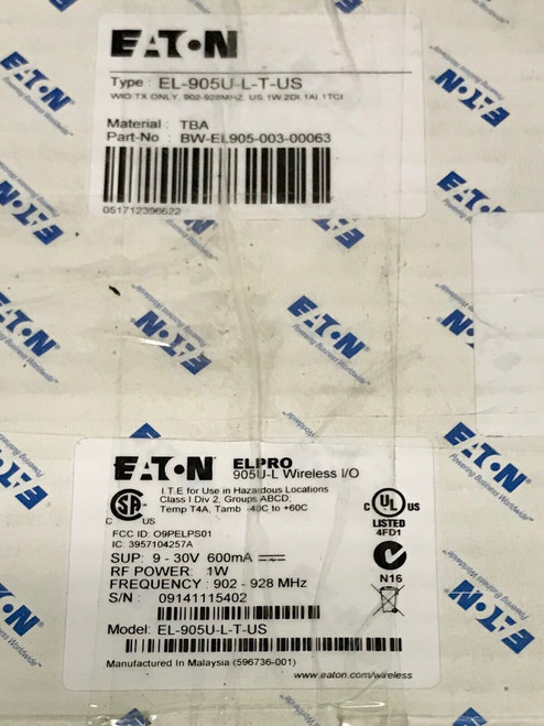 Eaton Cooper Elpro El 905U L T Us Wireless Signal Receiver Bw El905 003 00063