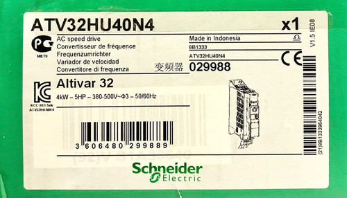 Schneider Electric Atv32Hu40N4 Altivar 32 5 Hp Ac Speed Drive 4 Kw