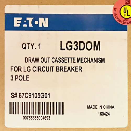 Cutler Hammer Lg3Dom Lg Circuit Breaker Draw Out Cassette Mechanism