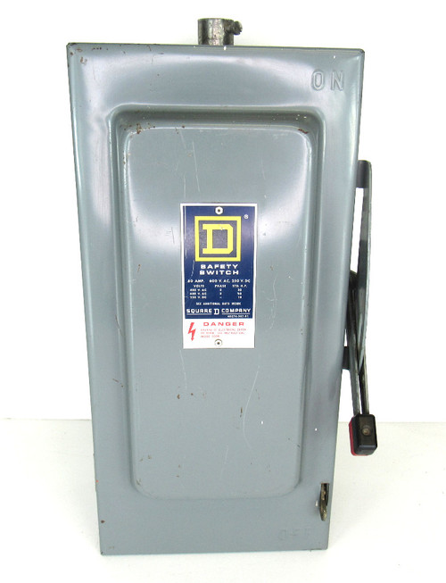 Square D Hu362 Heavy Duty Safety Switch 60 Amp 600V Non-F 3 Pole
