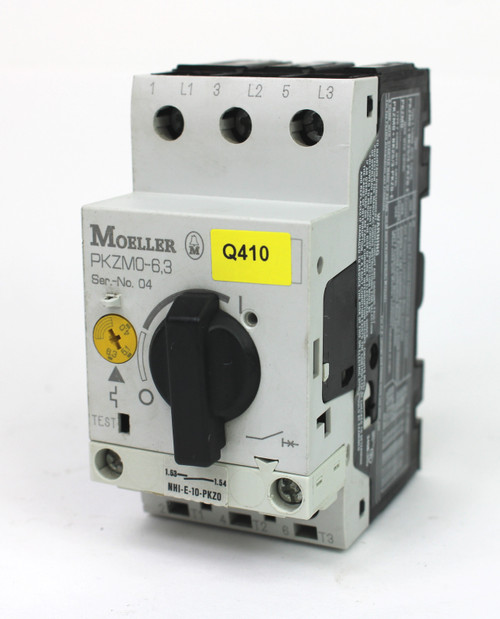 Moeller Pkzm0-6,3 Protector, 6.3A Amp, 3 Pole, 50/60Hz