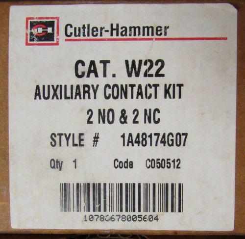 Eaton Cutler Hammer W22 Advantage Auxiliary Contact 2 No 2 Nc 1A48174G07