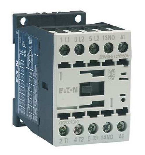 Eaton Xtce015B10Td Iec Magnetic Contactor, 3 Poles, 24 V Dc, 15 A, Reversing: No