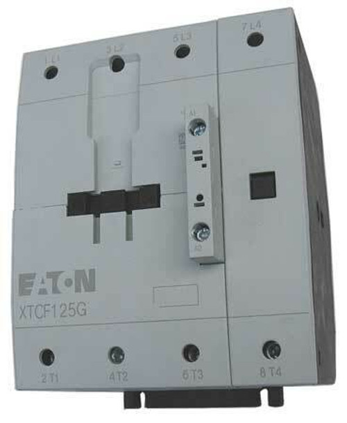 Eaton Xtcf125G00A Iec Magnetic Contactor, 4 Poles, 120 V Ac, 80 A, Reversing: No