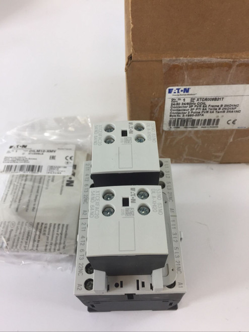 Eaton Xtcr009B21T Iec Magnetic Contactor, 3 Poles, 24V Ac, 9 A, Reversing: Yes