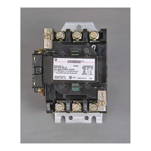 Ge Cr305D002 Nema Magnetic Contactor,45A,120Vac,Nema2