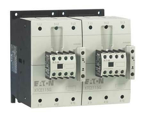 Eaton Xtcr115G11T Iec Magnetic Contactor, 3 Poles, 24 V Ac, 115 A, Reversing: